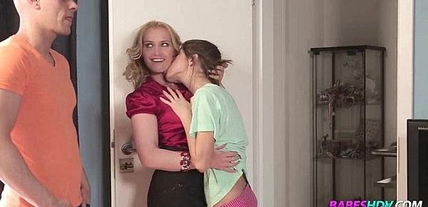  Blonde MILF and skinny daughter 09